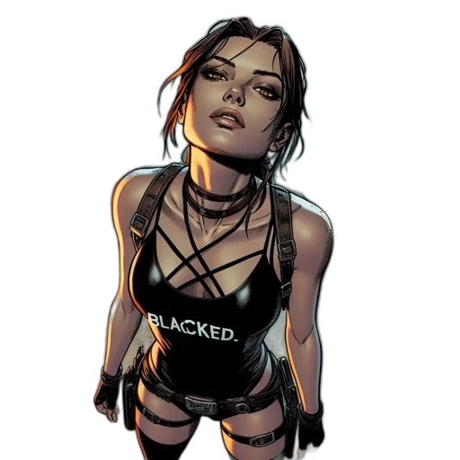 comic book art, cyberpunk, concept art, woman transparent PNG cut-out