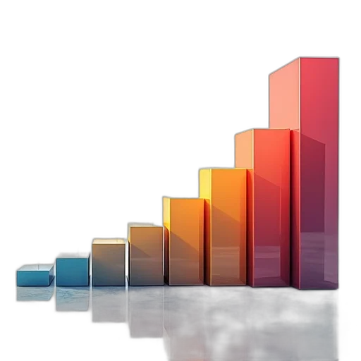 illustrated, bar, chart, shows transparent PNG cut-out