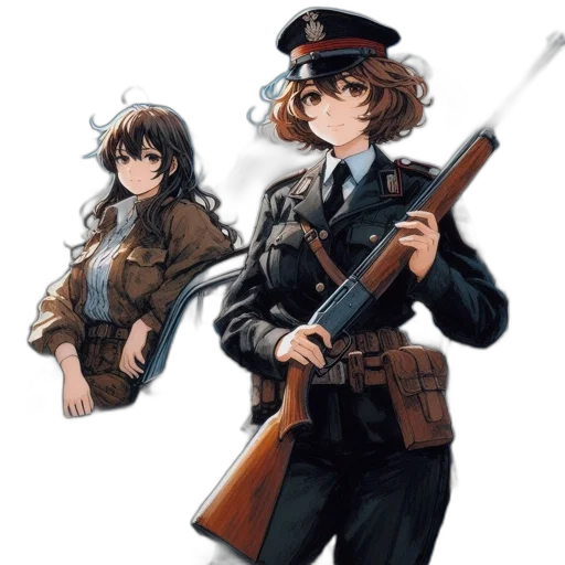 weapon, staff, jacket, concept art transparent PNG cut-out