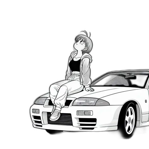 car, dress, cartoon, concept art transparent PNG cut-out