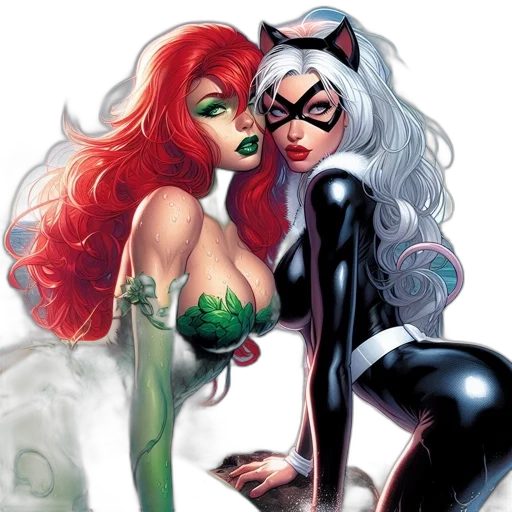 comic book art, concept art, fantasy art, two transparent PNG cut-out