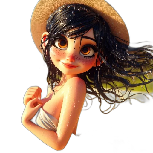 hat, jewelry, dress, staff transparent PNG cut-out