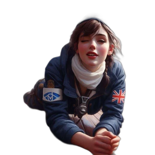 jacket, face, creature, crown transparent PNG cut-out