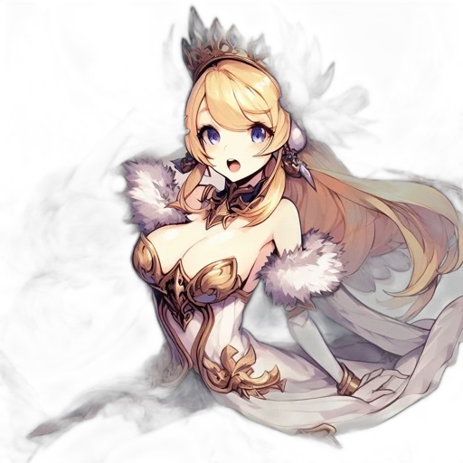 crown, dress, staff, dragon transparent PNG cut-out
