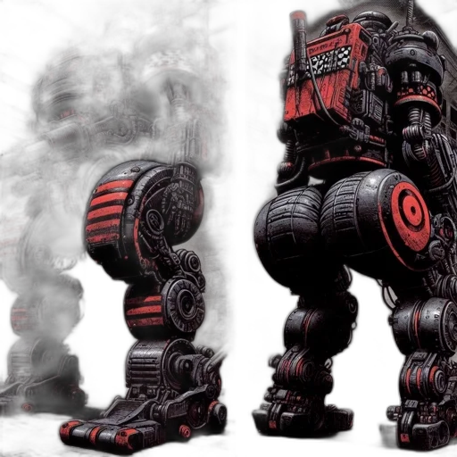 robot, concept art, 3d render, fantasy art transparent PNG cut-out