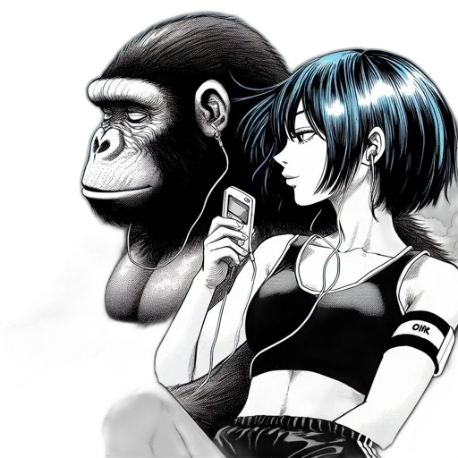 animal, concept art, comic book art, cartoon transparent PNG cut-out