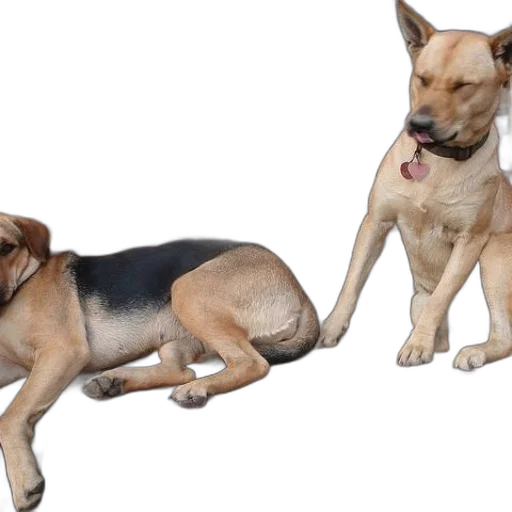 animal, photorealistic, 3d render, two transparent PNG cut-out