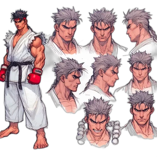 concept art, comic book art, anime, pixel art transparent PNG cut-out