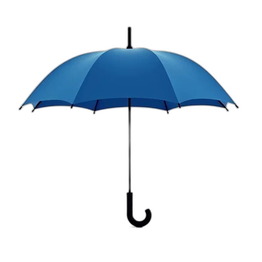 umbrella, staff, hat, 3d render transparent PNG cut-out