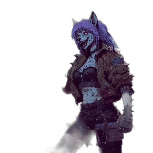 jacket, staff, weapon, creature transparent PNG cut-out