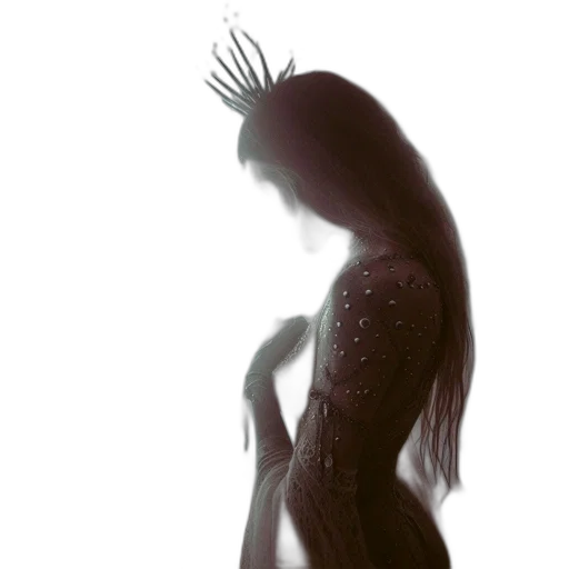 crown, dress, creature, hair transparent PNG cut-out