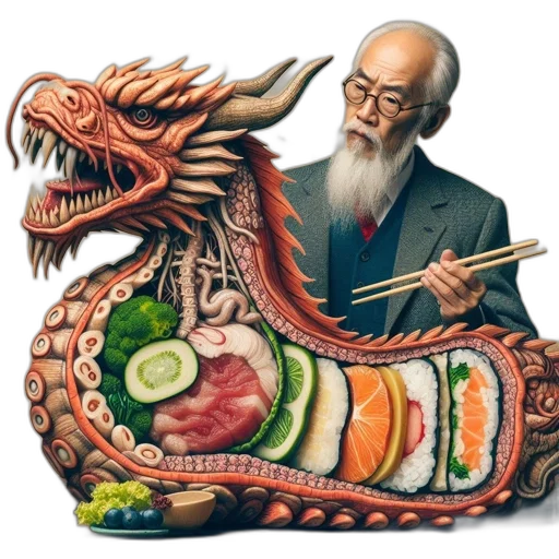 dragon, food, creature, concept art transparent PNG cut-out