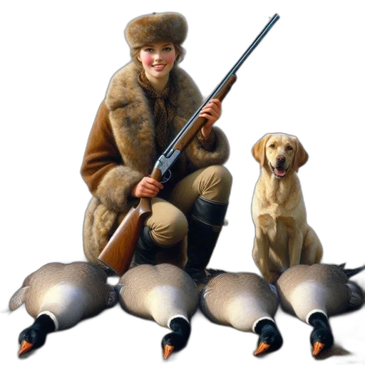weapon, animal, jacket, oil painting transparent PNG cut-out