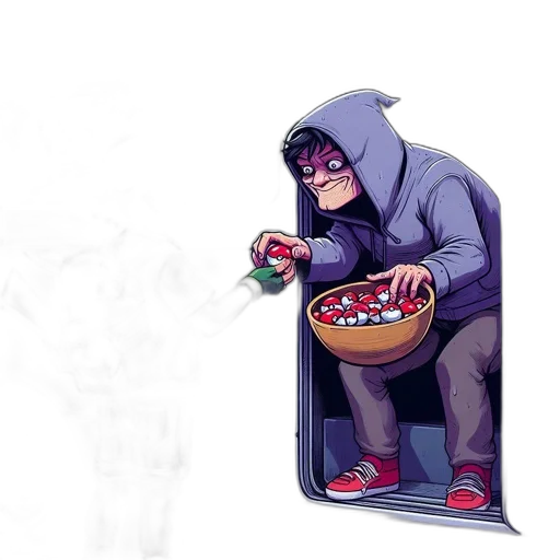 jacket, food, concept art, comic book art transparent PNG cut-out