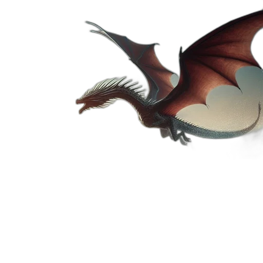 dragon, creature, animal, staff transparent PNG cut-out