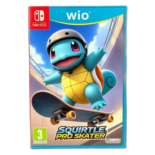 concept art, squirtle, pro, skater transparent PNG cut-out