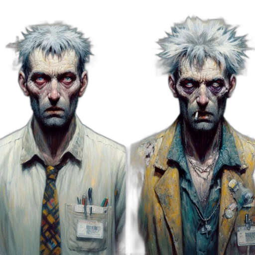 concept art, comic book art, cyberpunk, fantasy art transparent PNG cut-out
