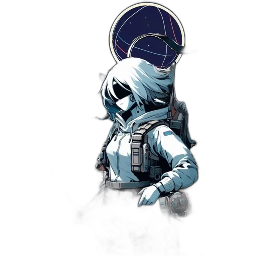 mask, jacket, robot, staff transparent PNG cut-out
