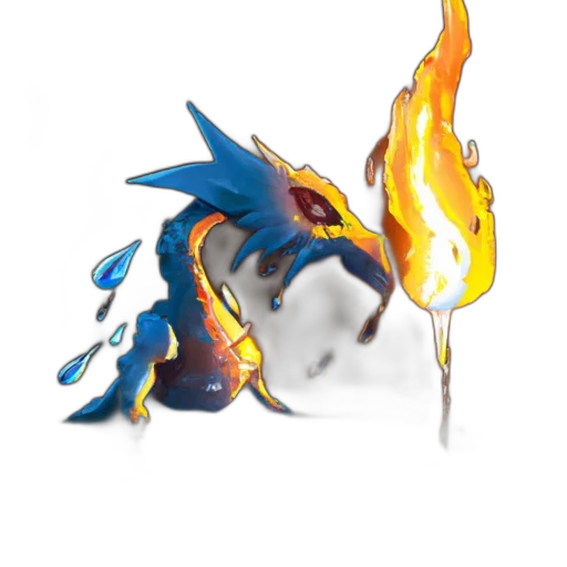 dragon, mask, creature, weapon transparent PNG cut-out