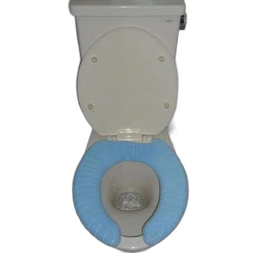 robot, toilet, blue, cushioned transparent PNG cut-out