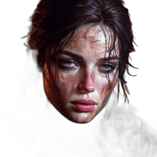 face, mask, hair, jacket transparent PNG cut-out