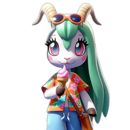 staff, animal, concept art, 3d render transparent PNG cut-out