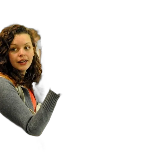 staff, jacket, hair, woman transparent PNG cut-out