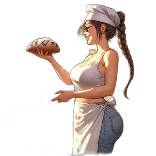 food, staff, hat, dress transparent PNG cut-out