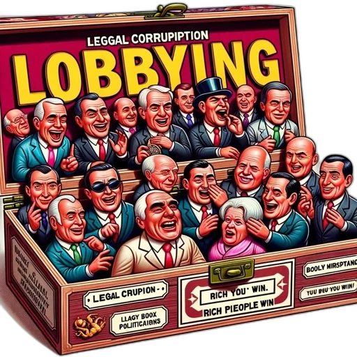 illustrated, box, labeled, lobbying transparent PNG cut-out