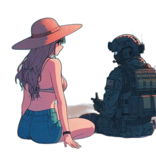 robot, hat, dress, jacket transparent PNG cut-out