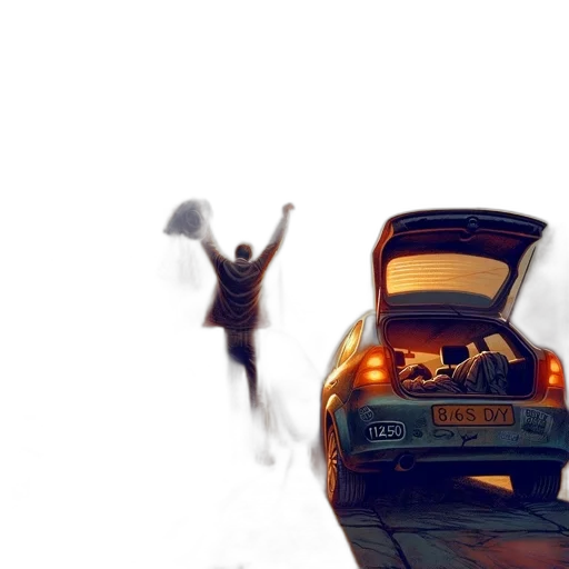 car, robot, concept art, photorealistic transparent PNG cut-out