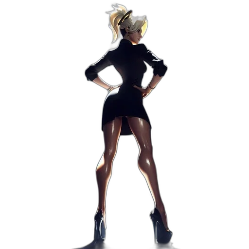 dress, staff, concept art, 3d render transparent PNG cut-out
