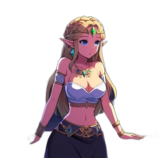 staff, dress, weapon, crown transparent PNG cut-out