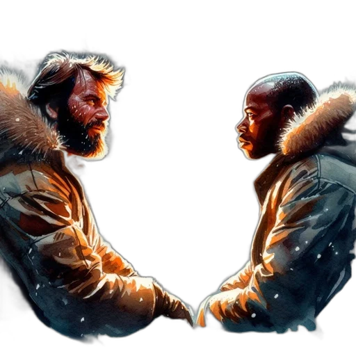 jacket, mask, concept art, comic book art transparent PNG cut-out