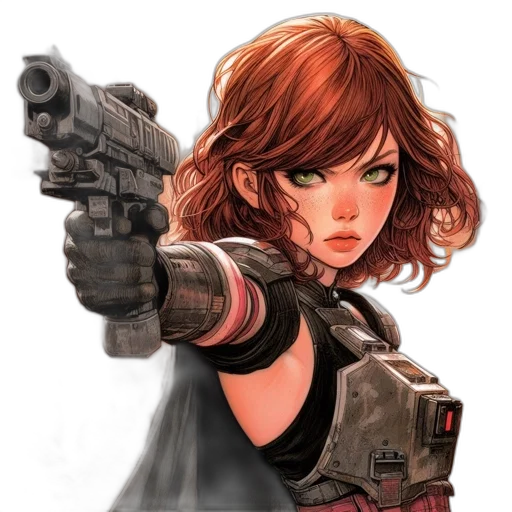 weapon, comic book art, concept art, fantasy art transparent PNG cut-out