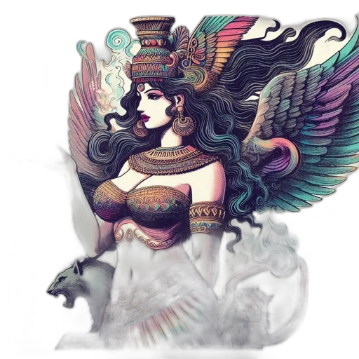 dragon, mask, crown, fantasy art transparent PNG cut-out