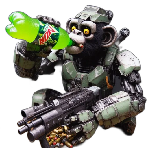robot, weapon, bottle, concept art transparent PNG cut-out