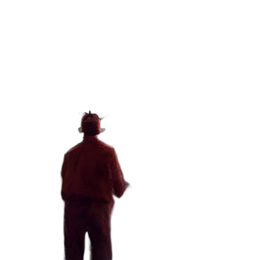 jacket, staff, creature, robot transparent PNG cut-out