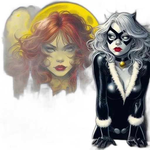 comic book art, concept art, fantasy art, watercolor transparent PNG cut-out