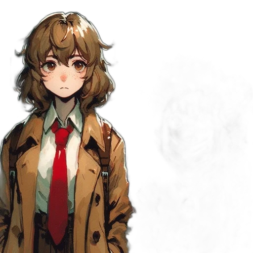 jacket, staff, face, dress transparent PNG cut-out