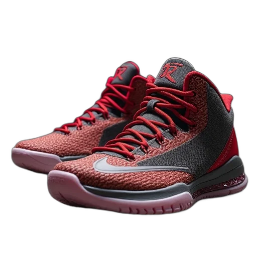 shoes, 3d render, red, showcase transparent PNG cut-out