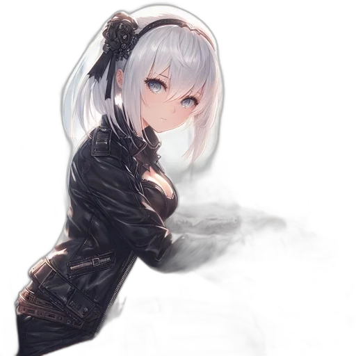 dress, jacket, robot, weapon transparent PNG cut-out