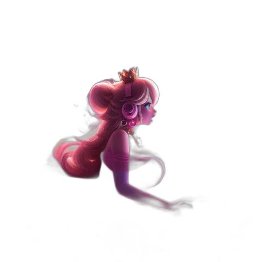 creature, crown, hair, staff transparent PNG cut-out
