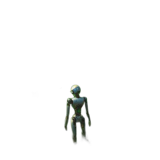 robot, creature, staff, mask transparent PNG cut-out