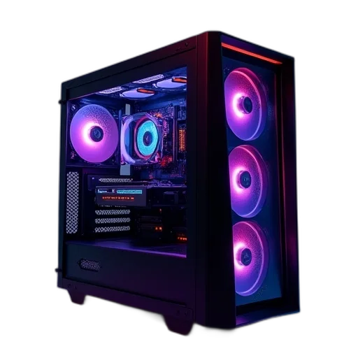 3d render, cyberpunk, vaporwave, colorful transparent PNG cut-out