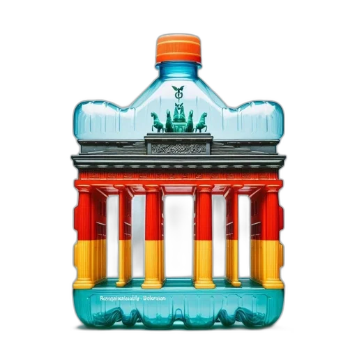 bottle, crown, building, robot transparent PNG cut-out