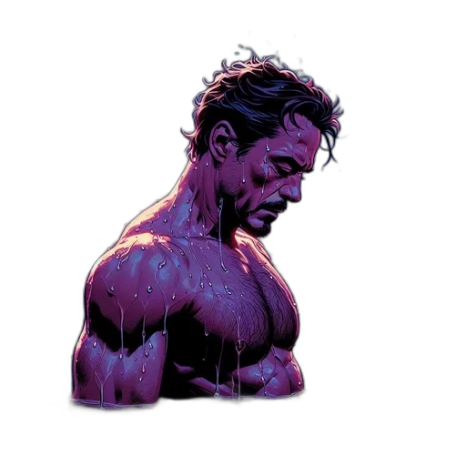 creature, face, hair, comic book art transparent PNG cut-out
