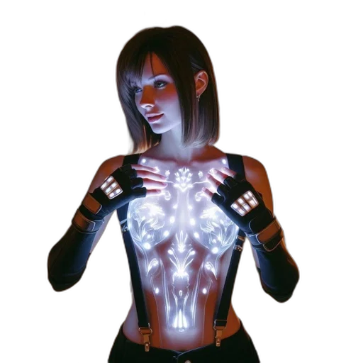 jewelry, robot, cyberpunk, concept art transparent PNG cut-out