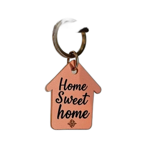home, sweet, keychain transparent PNG cut-out