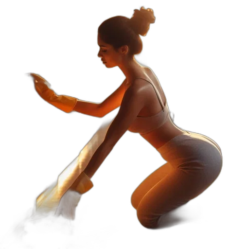 staff, dress, hair, concept art transparent PNG cut-out